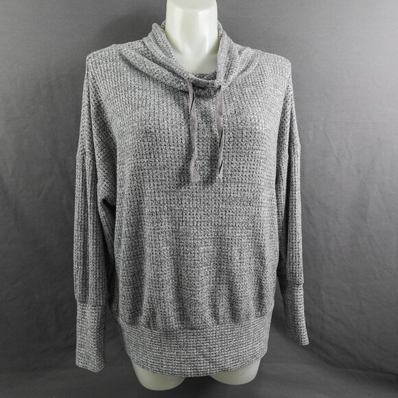 Womens Sweater XL Gray Oversize Lounge Thermal Minimalist Cozy Soft Girl Heavy - Picture 1 of 13